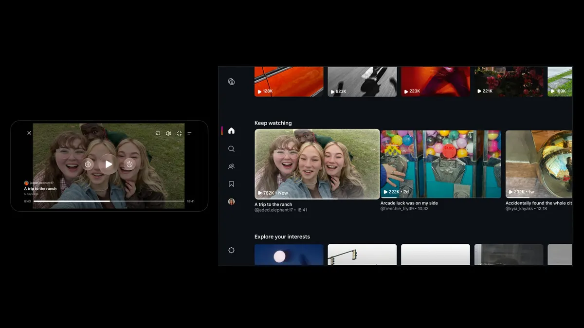Instagram 90 minutlyk wideo görnüşlerini telewizorda görmek isleýär