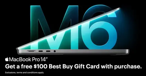 Täze M6 MacBook Pro üçin öňünden sargytlar we $100 haryt kartasy sowgady