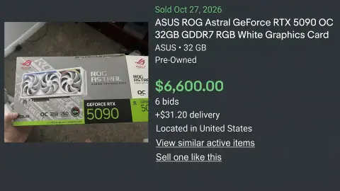 Ulanylan NVIDIA RTX 5090 grafik kartlarynyň bahasy 6500 dollardan geçdi