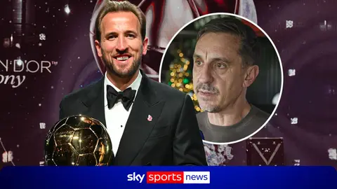 Gary Neville Hary Kaneniň Ballon d'Or ýeňşi barada ýokary baha berdi